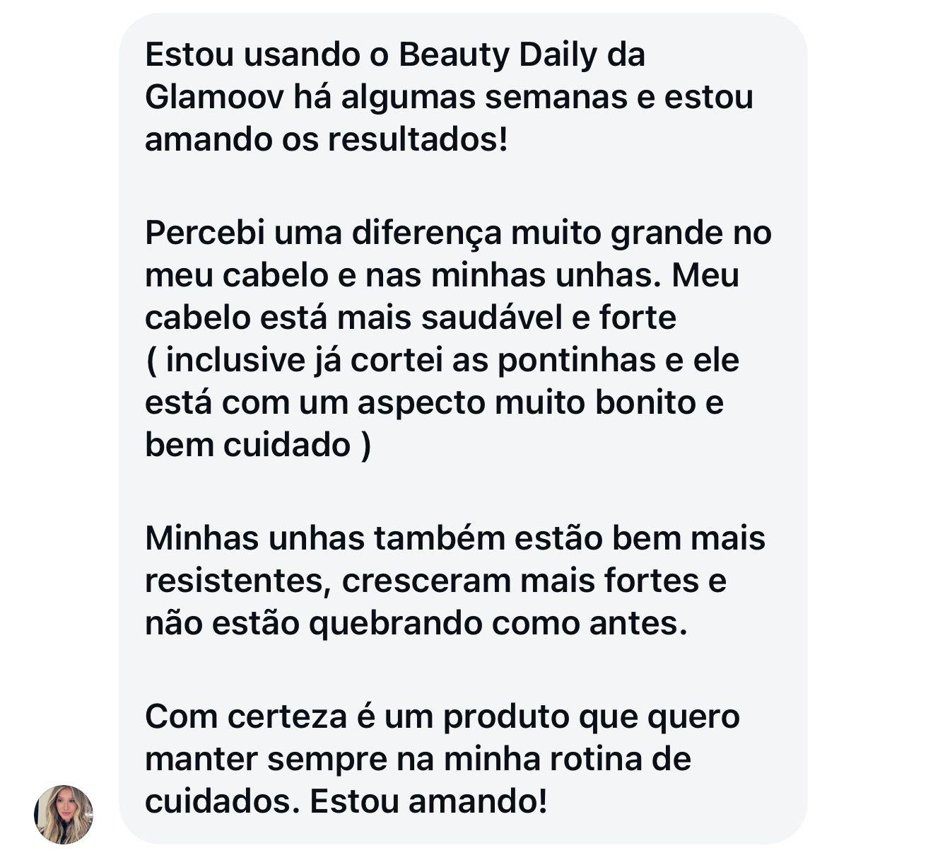 Depoimento real de usuária