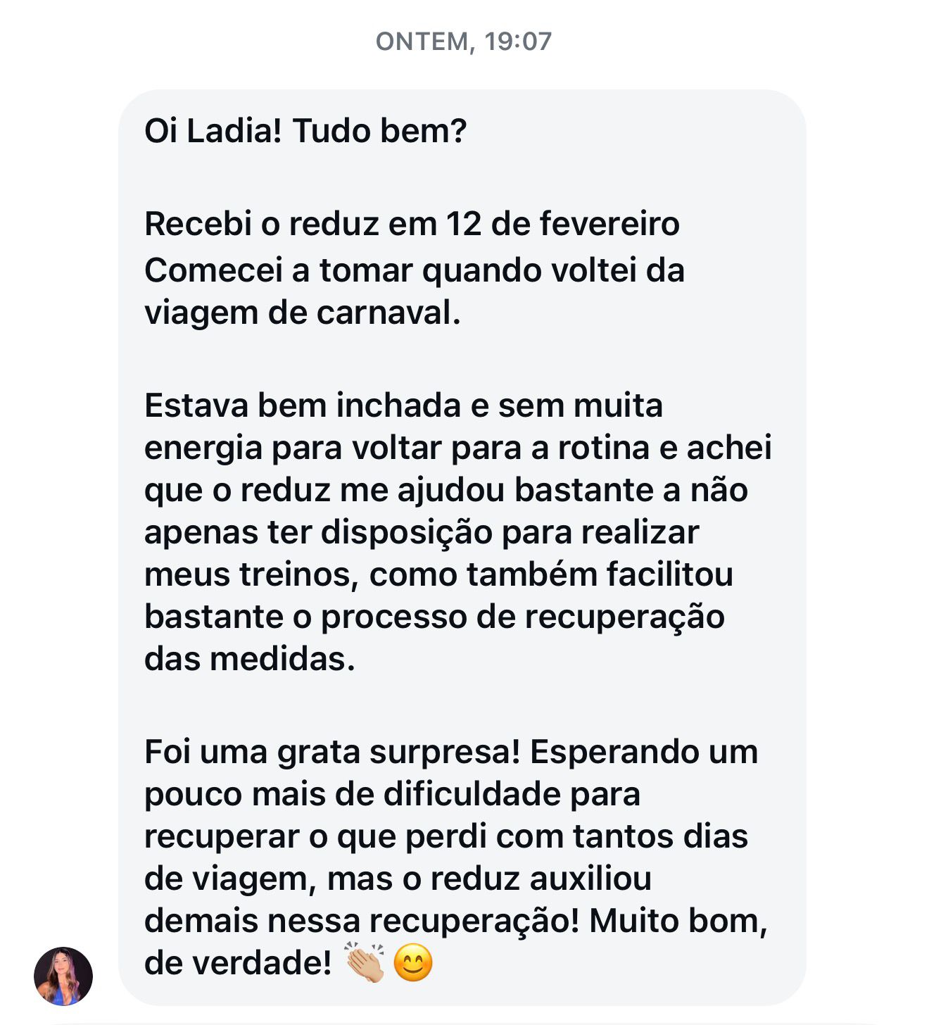 Depoimento real de usuária